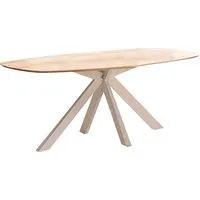 Home affaire Esstisch Vermont, aus massiver Eiche mit robustem Metallgestell