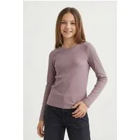 Name It Langarmshirt NKFNAKAL LS TOP NOOS in Basic-Form und leicht gerippter Qualität
