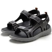 AUTHENTIC LE JOGGER Sommerschuh, Freizeitschuh, Herrensandale Trekkingsandale mit Klettverschlüssen und bequemen Fußbett VEGAN