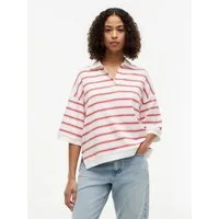 Tommy Hilfiger Poloshirt MULTISTP OVERSIZED SS POLO Baumwolle, oversize
