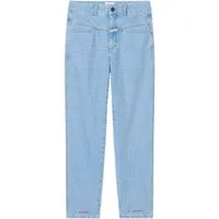 CLOSED Stoffhose blau,Casual,Baumwolle,Unifarben,Relaxed Fit,Hoch