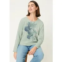 Olsen Sweatshirt Sweatshirt mit glänzendem Placement-Print