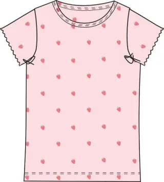 ATTENTION - Md.-Rib T-Shirt pastel rose aop - Gr. - 98