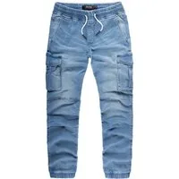 REPUBLIX Cargohose CILIAN Herren Sweathose in Stretch Denim Jeans