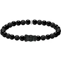 THOMAS SABO Armband THOMAS SABO x HARIBO: Beadarmband mit Goldbär, mit Obsidian, Kristallglas