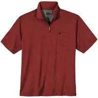 Hajo Poloshirt Hajo Zipper Poloshirt XXL Stay Fresh rot melange