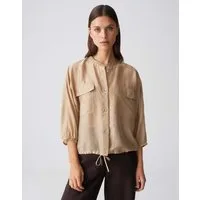 OPUS Satinbluse Funuk aus Satin mit dezentem Schimmer Elastische Ärmelbündchen sorgen für modernen Komfort
