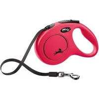 flexi Flexileine FLEXI Rollleine New CLASSIC Gurt - 5m, bis 25kg Farbe: Rot