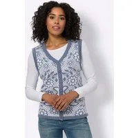 Sieh an! Strickweste Strickweste Ärmellos Jacquard