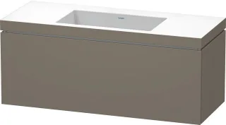 Duravit L-Cube c-bonded Set wandhängend Flanell Grau Seidenmatt 1200x480x500 mm - LC6919N9090 LC6919N9090