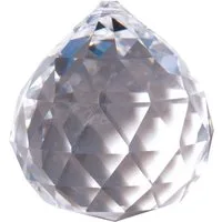 Saraswati Dekohänger Kristall Kugel 40mm, Glas, Bleikristall > 30% PbO