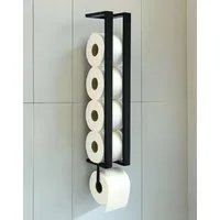 DanDiBo Toiletten-Ersatzrollenhalter Toilettenpapierhalter Schwarz Wand Metall Toilettenpapier Aufbewahrung