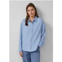 s.Oliver Langarmbluse Bluse Strukturierte Viskosemix-Bluse mit Turn-up