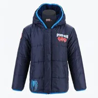 MARVEL Winterjacke Marvel Spiderman Kinder Winterjacke Jungen Jacke mit Kapuze