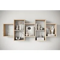 Home affaire Wandboard Wandregal Trio, 1-tlg., Stell- oder Hängeregal, 10 offene Fächer, flexibel montierbar