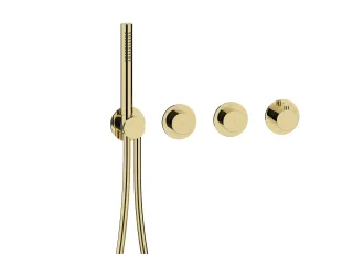 Herzbach MODUL7 PUSH Thermostat-Farbset 2 Verbraucher PVD Gold, 70.702003.1.03 70.702003.1.03