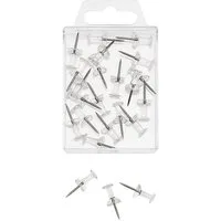 WEDO Pinnnadel 20 Pinnnadeln in Diabolo-Form - glasklar, Nadellänge = 1,1 cm