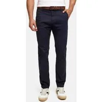 Indicode Chinohose Herren INPilli Regular-Fit Baumwollhose mit schmaler Passform mit praktischem, integriertem Gürtel