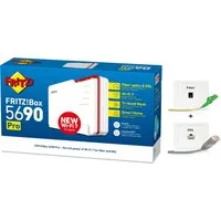 Fritz! FRITZ!Box 5690 Pro Wi-Fi 7 Router für Glasfaser Fiber & DSL Modem WLAN-Router, Tri-Band WLAN inkl. 6-GHz-Band, VDSL, ADSL