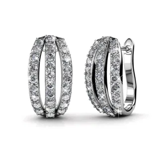 Elegante Ohrringe - Silber und Kristall