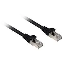 Patchkabel RJ45 Cat.6a SFTP schwarz, 1 Meter, LSOH (Halogenfrei)