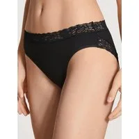 CALIDA Slip Natural Comfort Lace verspielte Spitze, Regular-Cut, elastischer Single Jersey, weich