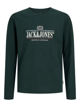 JACK&JONES - JORFREDERIKSBERG GRAPHIC BOX TEE LS JNR Pine Grove - Gr. - 152