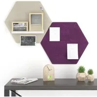 LA CUTE Pinnwand Sechseckige Pinnwand-Set – DIY Memoboard für Zuhause & Büro., (DIY Memoboard-Set für kreative Wandgestaltung und Organisation., 2-tlg., 2er-Set sechseckige Pinnwände mit Montagezubehör und Pinnnadeln), Sechseckiges DIY-Design, vielse