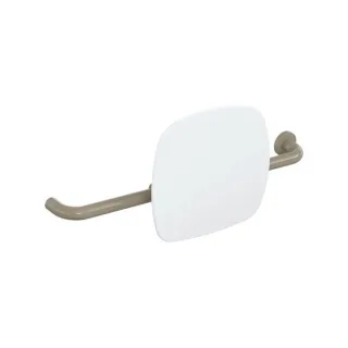 Hewi 801 Rückenstütze 801.51.9261R86 Wandabstand 150mm, Ausführung rechts, Lehne signalweiß, sand