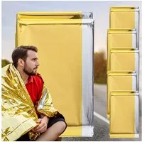 shop'n smile ideoon Erste-Hilfe-Set Zuverlässige Rettungsdecke, 210 x 160 cm, gold - silber, (5 St)