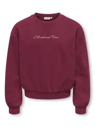 KIDS ONLY - KOGELFIE LS XMAS BOXY O-NECK BOX SWT Cabernet - Gr. - 140
