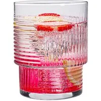 KONZEPT Gläser-Set Trinkgläser Set 320 ml Geriffelte, 6-tlg., 6 Stück, ideal für Cocktails Wasser, Softdrinks