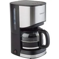 KORONA Filterkaffeemaschine, Schwarz / Edelstahl, 10 Tassen, 1,25 L, 1x4 Filtereinsatz, 80 Watt, Abschaltautomatik, Wasserstandsanzeige, Warmhaltefunktion, Kaffeeautomat