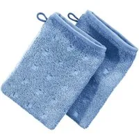 Möve Waschhandschuh Waschhandschuh "Quadretti" 2er-Pack, Frottier, Walk-Frottier Uni