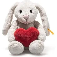 Steiff Kuscheltier Steiff Hase Hoppie Love grau 16 cm mit Herz 081125