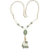 COLLEZIONE ALESSANDRO Lange Kette Marbelle, echte Steine an hochwertigem Band