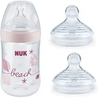 NUK Babyflasche NUK Nature Sense Babyflasche 260ml+Sauger 6-18 S Vorteil Set