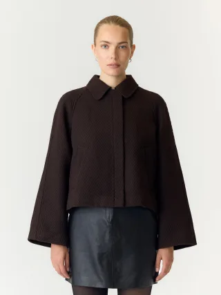 Y.A.S - YASHERLA LS SHORT JACKET NOOS Coffee Bean - Gr. - 40