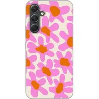 MuchoWow Handyhülle für Samsung Galaxy A54 Blume - Rosa - Muster, Phone Case, Silikon, Schutzhülle Dünn