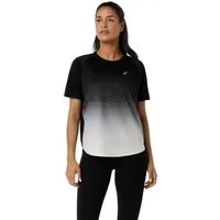 Asics Laufshirt ROAD FADE SS TOP mit Grafik-Print auf der Vorderseite, atmungsaktives Material