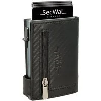 SecWal Geldbörse, Kartenetui mit Münzfach Reißverschluß, Slim Wallet, RFID Schutz, Geldbeutel klein, für Herren und Damen