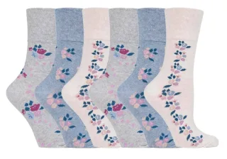 Gentle Grip - 6 Paare Damen Gentle Grip nicht elastische Socken - GG139