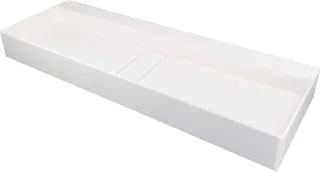 Neuesbad Serie 660 Waschbecken 1000x400mm, Alabaster, mit Rosette NB1DECQBAU1S1