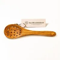 dasOlivenholzbrett Seihlöffel Kochlöffel, Abseiher aus Olivenholz