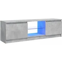 vidaXL TV-Schrank TV-Board mit LED-Leuchten Betongrau 120x30x35,5 cm