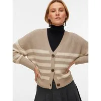 Vero Moda Strickjacke VMLEA LS V-NECK CUFF CARDIGAN NOOS Kunstfaser, regular fit