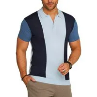 SOULSTAR Poloshirt S2BALVI Herren Basic Kurzarm Knit Polo Hemd Feinstrick Kontrast
