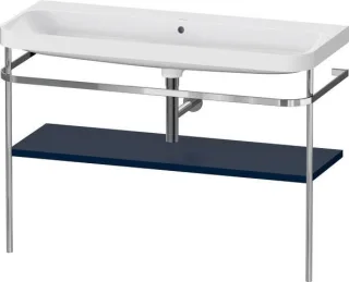 Duravit Happy D.2 Plus c-shaped Set mit Metallkonsole Nachtblau Seidenmatt 1175x490x850 mm - HP4839N HP4839N98980000