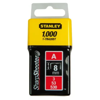 STANLEY Klammern Typ A 4 mm 1000 St. für Elektro- u. Handtacker Typ A stabile Verpackung - 1-TRA202T