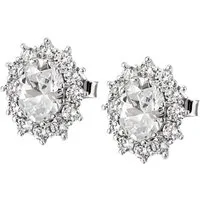 Firetti Paar Ohrstecker Schmuck Geschenk Silber 925 Ohrschmuck Ohrringe Lady D Diana Royal, mit Glasstein, Zirkonia (synth)